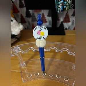 ✨New✨ Hand Beaded Yarn Crafters Ballpoint Pen 🧶